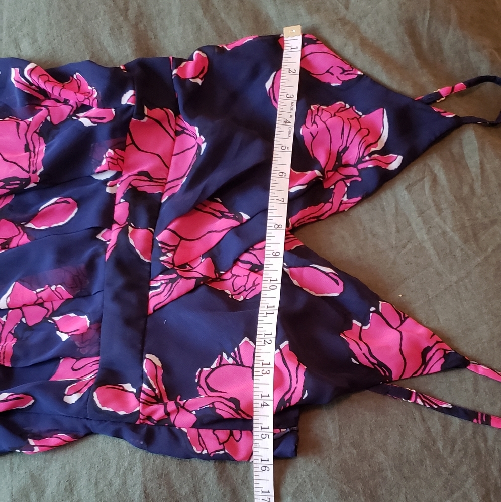 *NWT* Navy and magenta floral maxi sundress